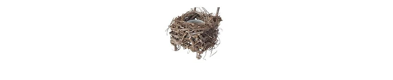 Handcrafted Wooden Nest Planter – Clay Pot for Indoor & Outdoor Use