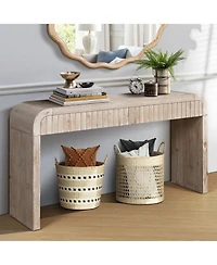 Streamdale Vintage Entryway Table (59") with Drawers, Easy Assembly