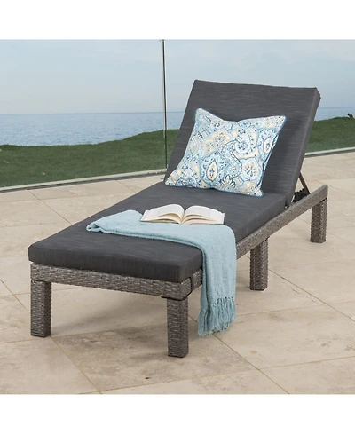 Streamdale Wicker Patio Chaise Lounge with Water Resistant Cushion