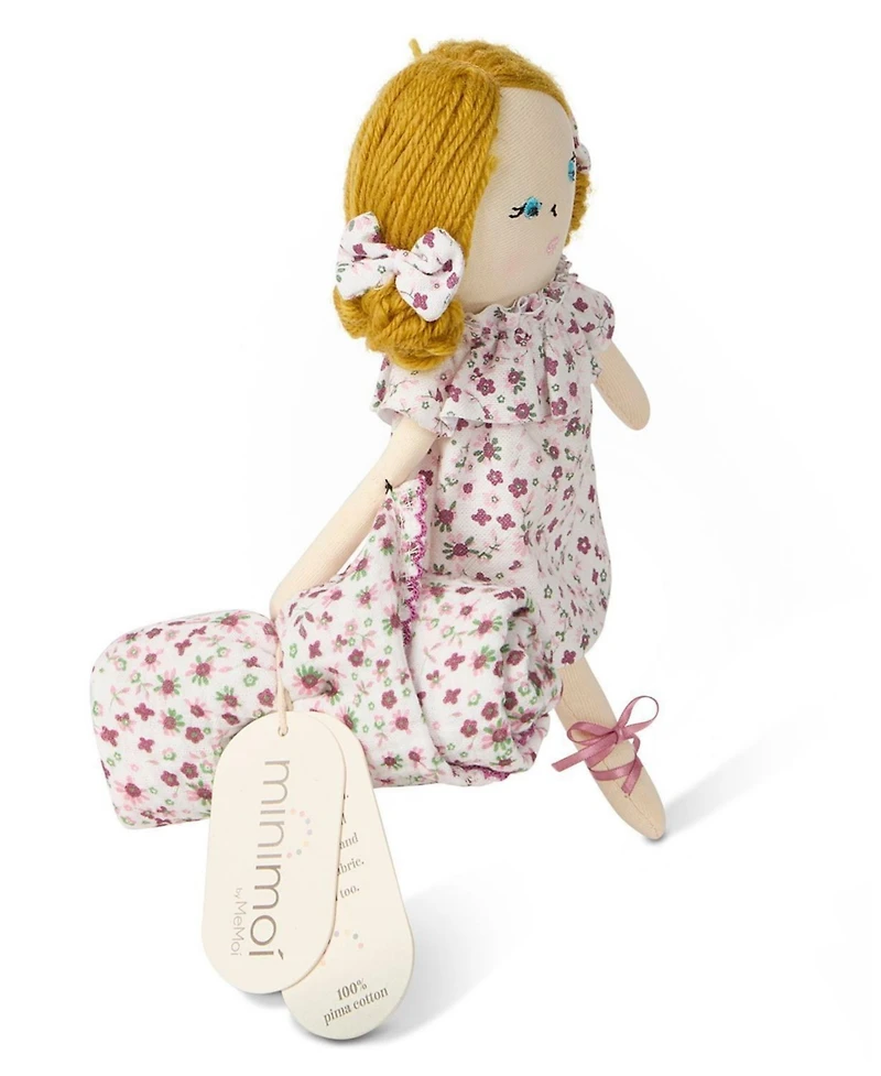 MeMoi 2 Piece "Luna" Mini Rag Doll and Security Blanket Set