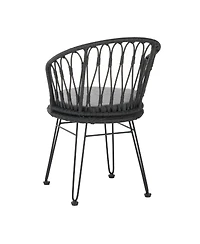 Streamdale Boho Rattan Patio Dining Chairs - Set of 2