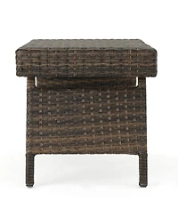 Streamdale Faux Rattan Wicker Accent Table