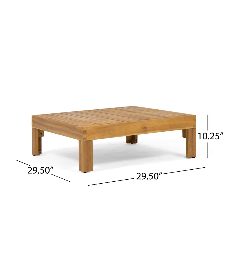Streamdale Acacia Wood Outdoor Loveseat Set with Coffee Table