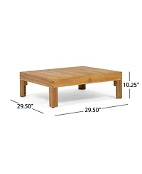 Streamdale Acacia Wood Outdoor Loveseat Set with Coffee Table