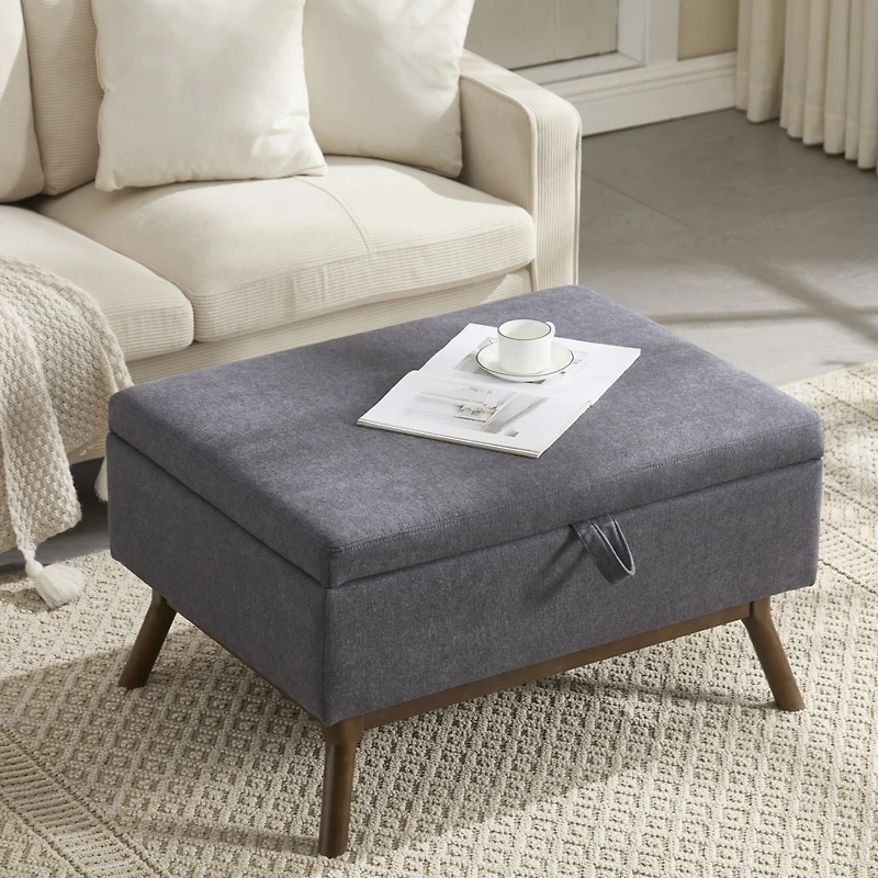Streamdale Mid-century modern storage bench/coffee table, Assembled, Living/entry/family room