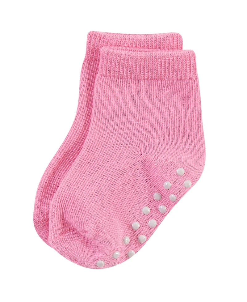 Touched by Nature Baby Girls 12Pk Organic Non Skid Socks