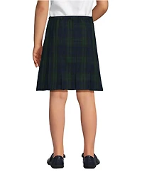 Lands' End Little Girls Plaid Box Pleat Skirt Top of the Knee