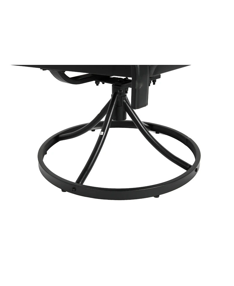 Streamdale 7pc Patio Dining Set, Wicker, Swivel Rockers, Cushions, Table