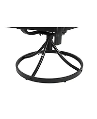 Streamdale 7pc Patio Dining Set, Wicker, Swivel Rockers, Cushions, Table