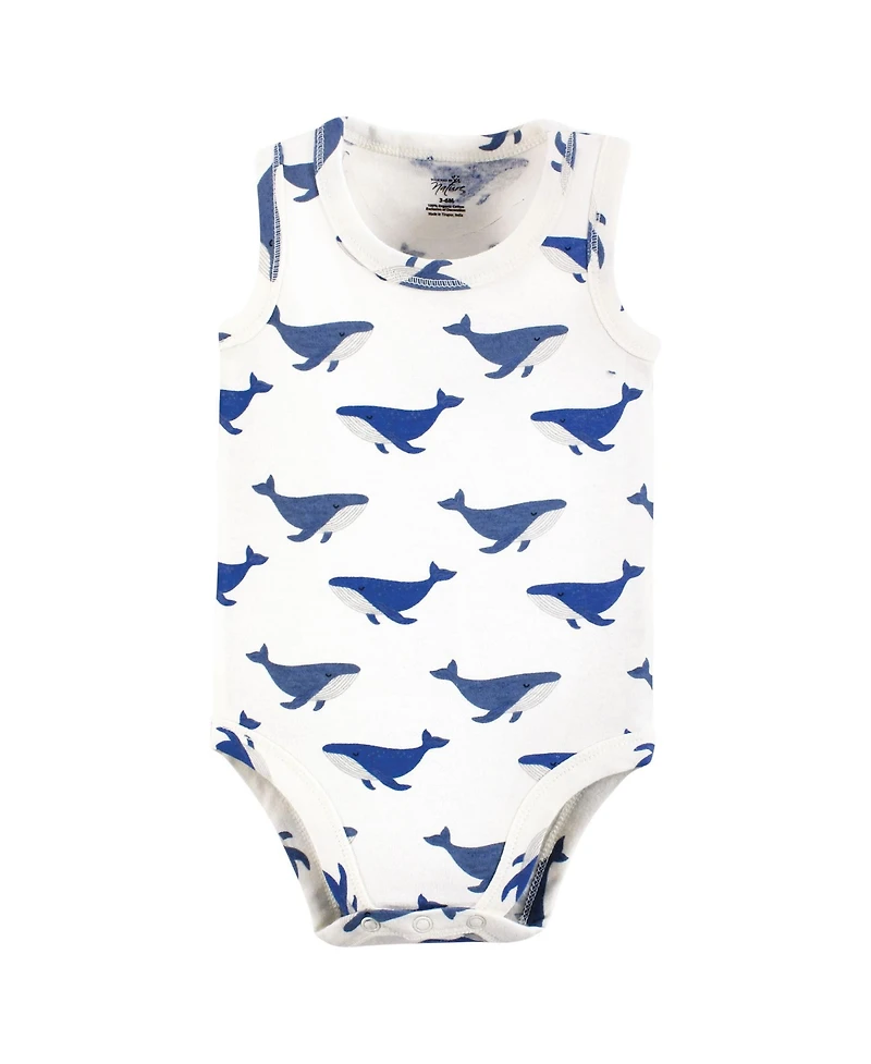 Touched by Nature Baby Boys Organic Cotton Sleeveless Bodysuits