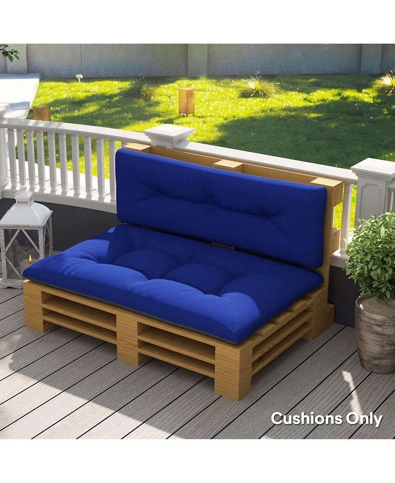 Outsunny 2 Seat Pallet Cushions 3.9 in. Sofa Cushions, Dark