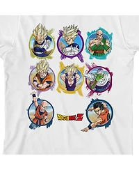 Dragon Ball Z Boys Character Circles Crew Neck Short Sleeve White T-shirt-xl