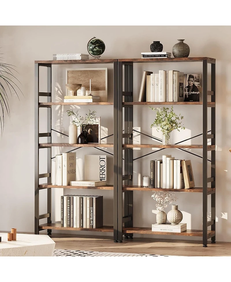 Bookshelves and Bookcases, 31.5in Wide Shelf 5-Tier Ladder Shelf