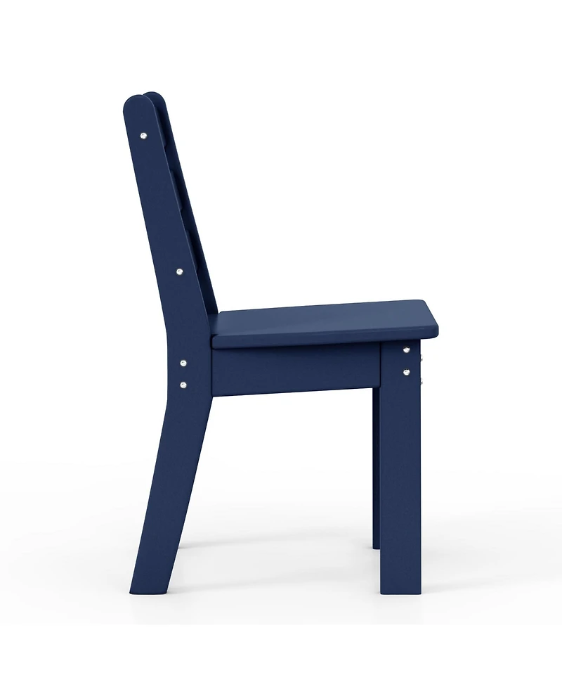 Outdoor Hdpe Kids Plastic Toddler Dining Chair (Set of Two)