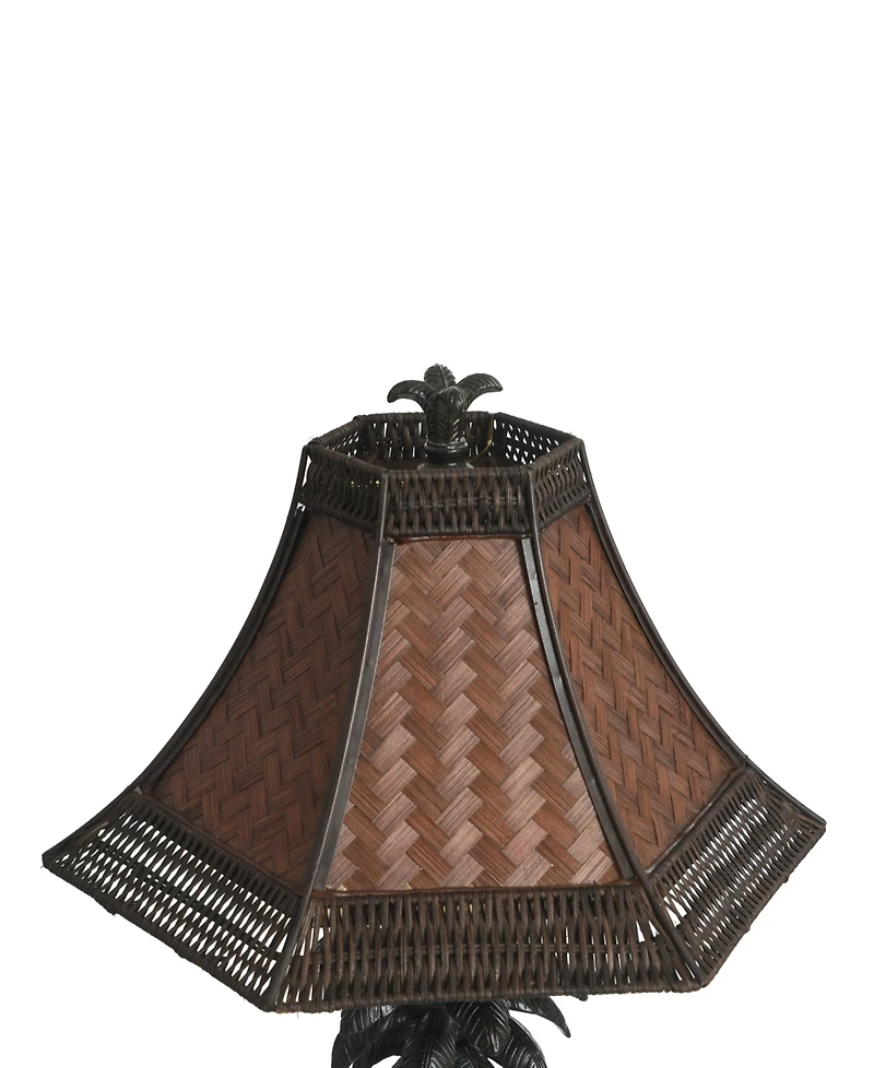 StyleCraft Home Collection 26" French Verdi Woven Rattan Shade Table Lamp