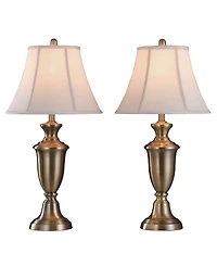 StyleCraft Home Collection 30.5" Traditional Metal Table Lamp, Set of 2