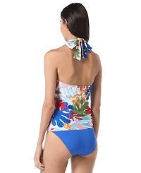 Vince Camuto Women's Printed Crossover Convertible Tankini Top