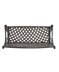 Streamdale Antique Copper Finish Cast Aluminum 2-Person Outdoor Bench