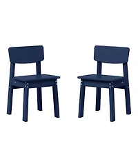 Outdoor Hdpe Kids Modern Plastic Toddler Dining Chairs (Set of Two)