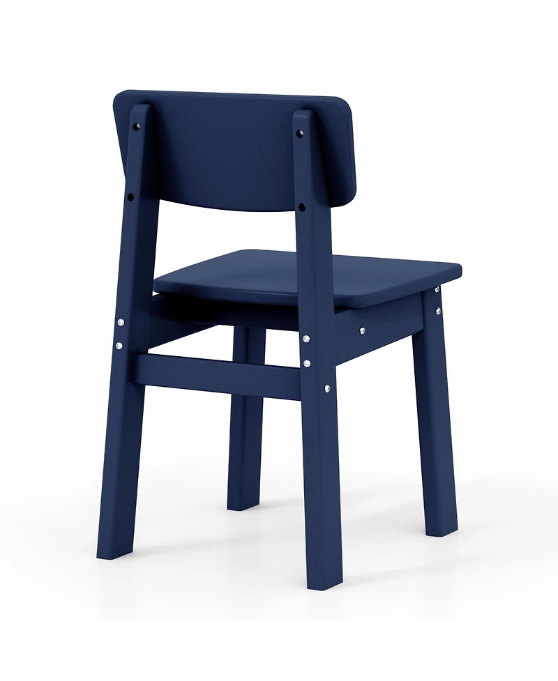 Outdoor Hdpe Kids Modern Plastic Toddler Dining Chairs (Set of Two)