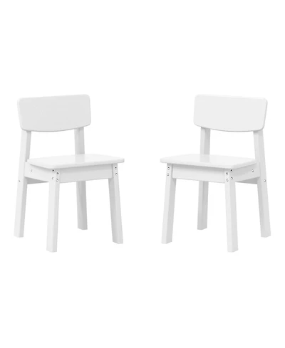 Outdoor Hdpe Kids Modern Plastic Toddler Dining Chairs (Set of Two)