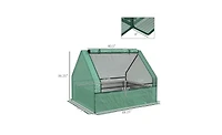 Green and Silver Mini Greenhouse – Stylish Compact Solution for Indoor and Outdoor Gardening