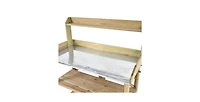 Outdoor Garden Workstation Potting Bench with Metal Top