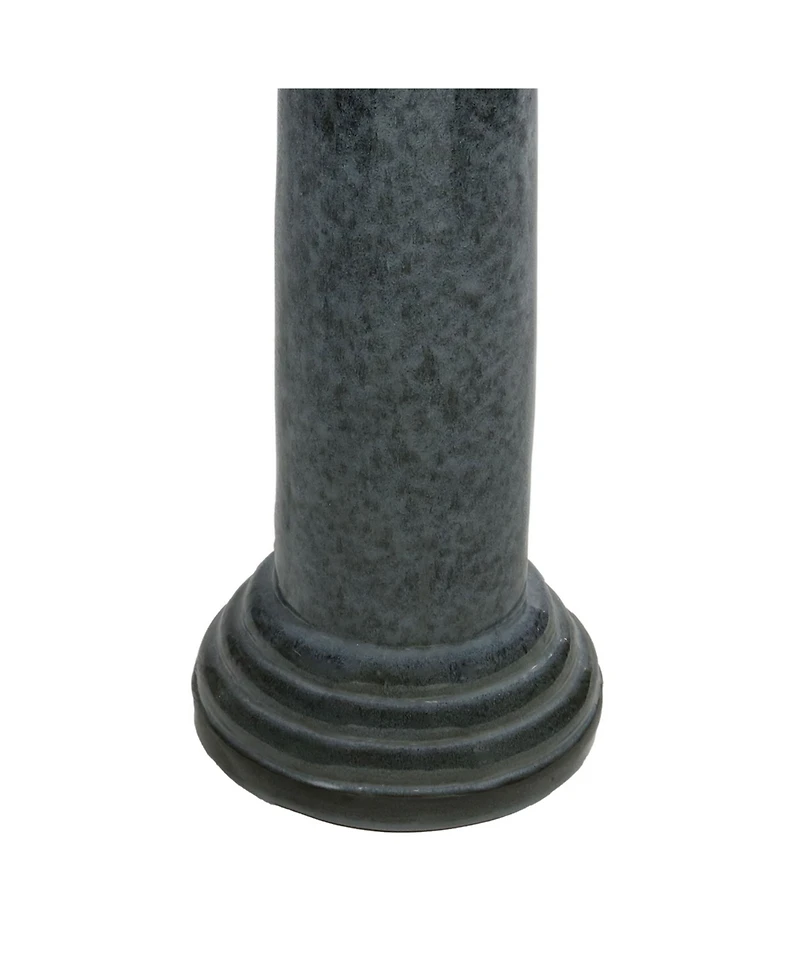 Toulon Outdoor Ceramic Bird Bath - 24.5" H - Uv- and Frost-Resistant - Glazed Bowl