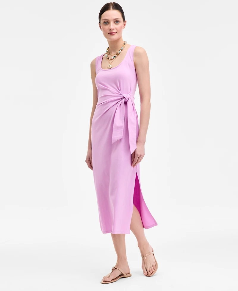 On 34th Women's Side-Tie Tank Midi Dress, Exclusively at Macy's
