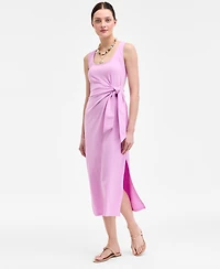 On 34th Women's Side-Tie Tank Midi Dress, Exclusively at Macy's