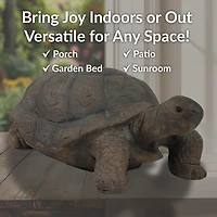 Indoor/Outdoor Lifelike Large Todd the Tortoise Patio Garden Yard Entryway Decorative Statue - 30"