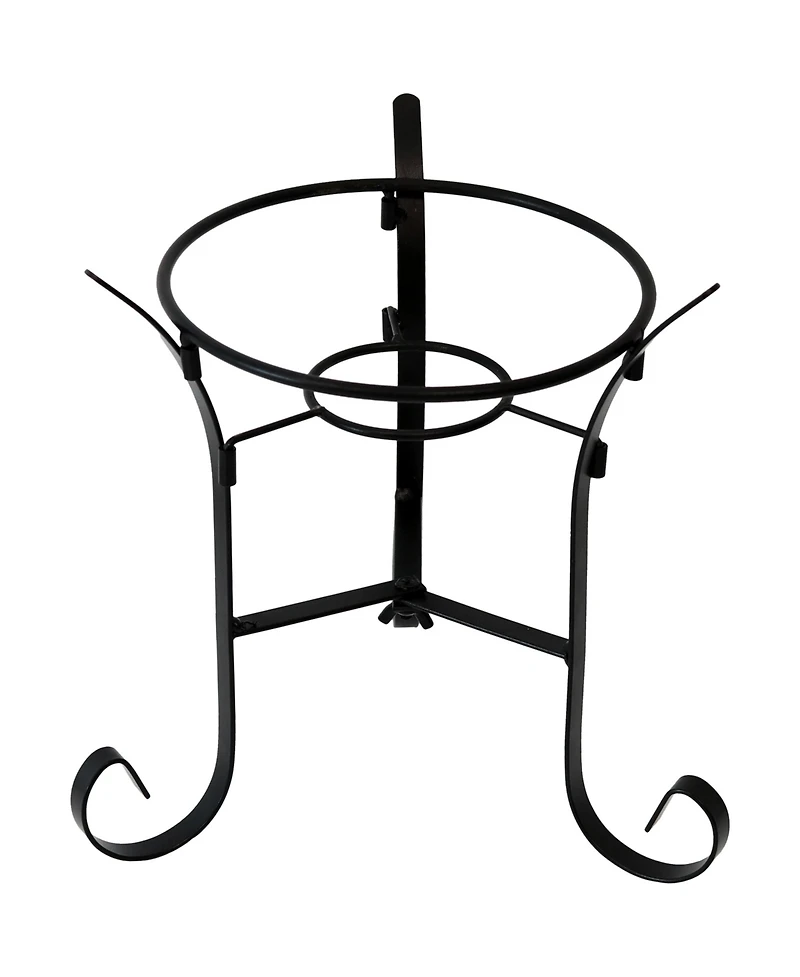 Indoor/Outdoor Decorative Steel Scroll Gazing Ball Stand for 10" or 12" Outdoor Garden Gazing Globes - 9" H