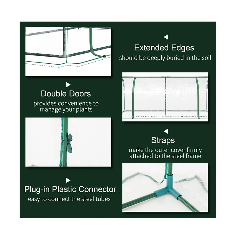 Mini Greenhouse with Pvc Cover, Ideal for Protecting Plants and Seedlings Indoors and Outdoors