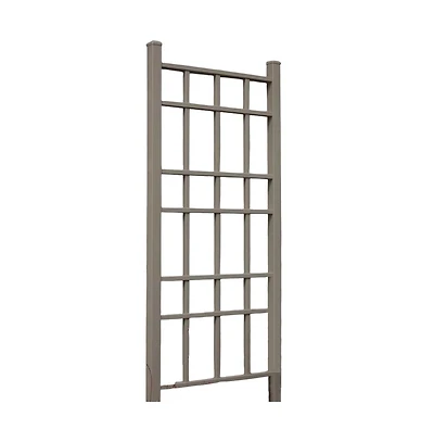 Outdoor Weather-Resistant Vinyl Garden Trellis with Ground Anchors for Climbing Plants