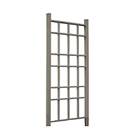 Outdoor Weather-Resistant Vinyl Garden Trellis with Ground Anchors for Climbing Plants