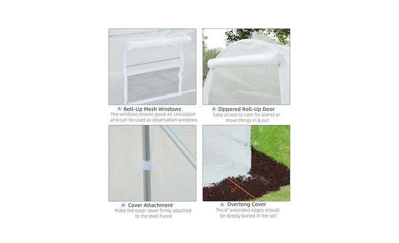 Walk-In Tunnel Greenhouse for Gardening and Plant Protection with Spacious Design