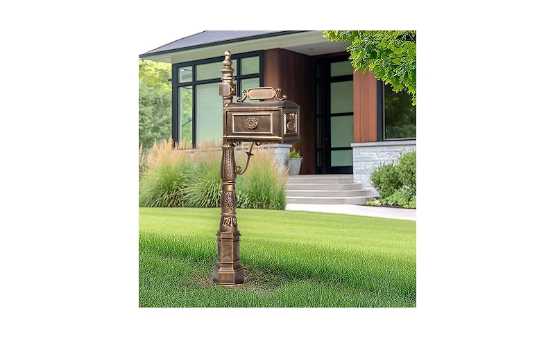 Decorative Large Mailbox with Post for Stylish and Durable Outdoor Mail Storage