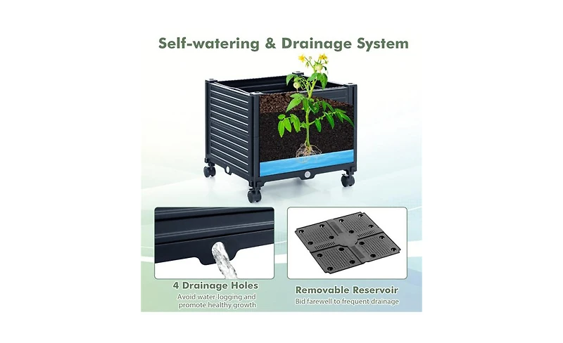 Outdoor Elevated Garden Bed Durable Raised Planter Box for Vegetables, Herbs, and Flowers