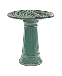 Rennes Ceramic Bird Bath - Turquoise - 22.5" H