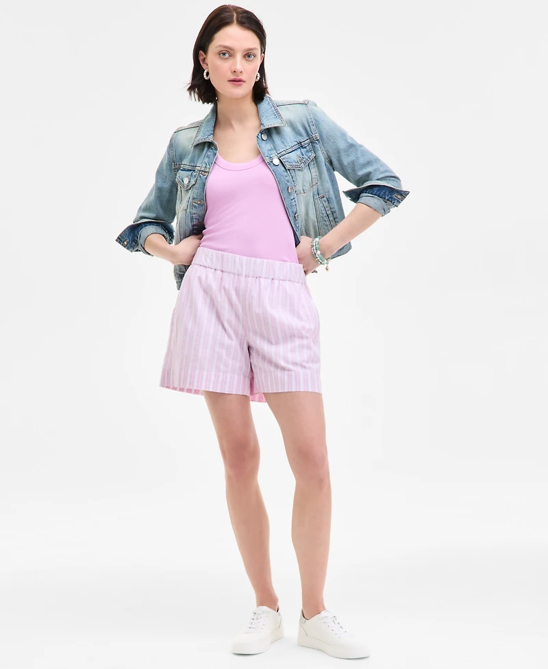 On 34th Women's Multi Stripe Pull-On Shorts, Exclusively at Macy's