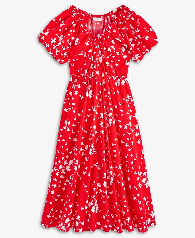On 34th Women's Puff-Sleeve Midi Dress