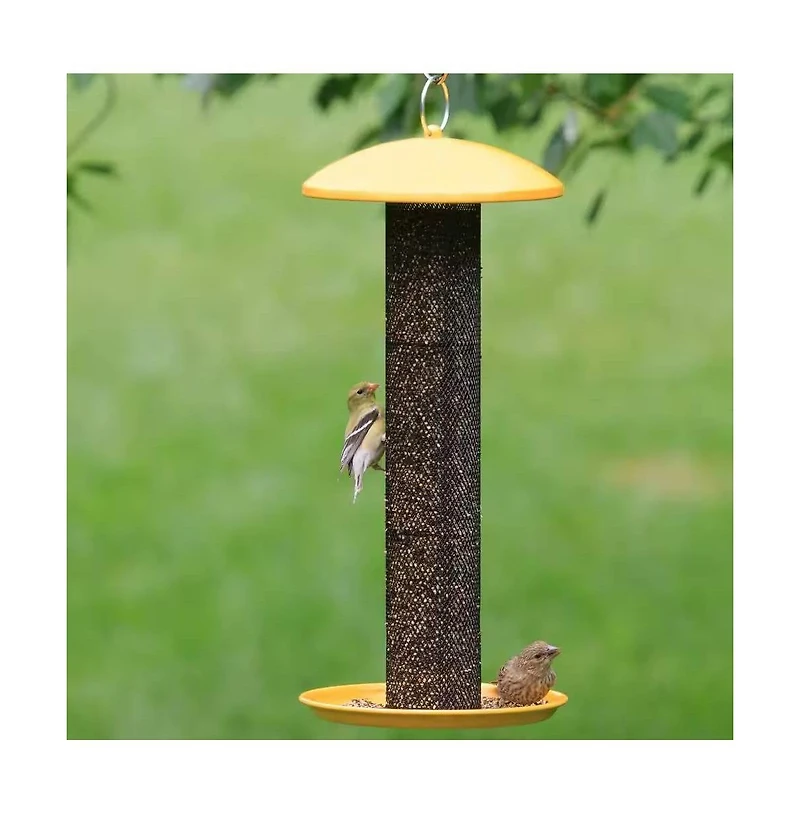 Durable Metal Mesh Tube Hanging Bird Feeder for Outdoor Bird Feeding