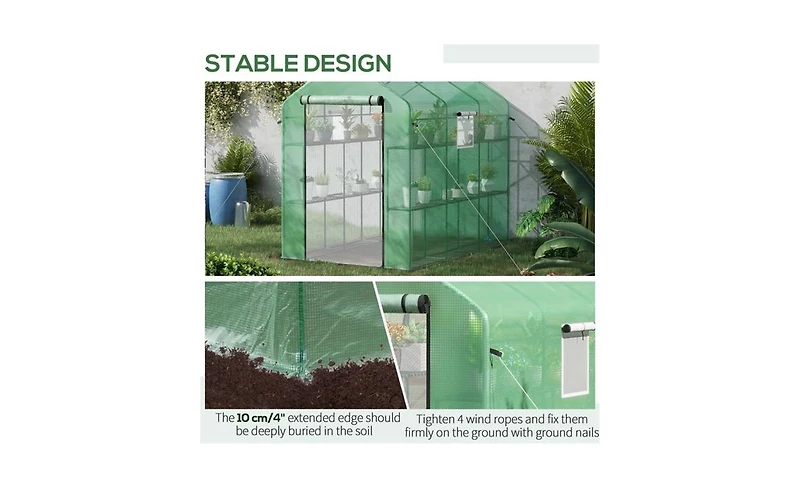 Outdoor Greenhouse for Plants – Weather-Resistant Garden Growing Shelter