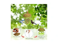 Outdoor Metal Mesh Bird Feeder with Decorative Metal Acorn Roof for Birds