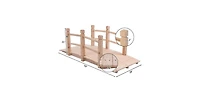 Outdoor Solid Wood 5-Ft Garden Bridge in Natural Wood Finish