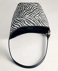 Mango Women's Large Zebra-Print Bucket Bag