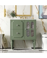 Streamdale Retro 30" Bathroom Vanity with Sink, 2 Drawers, Green