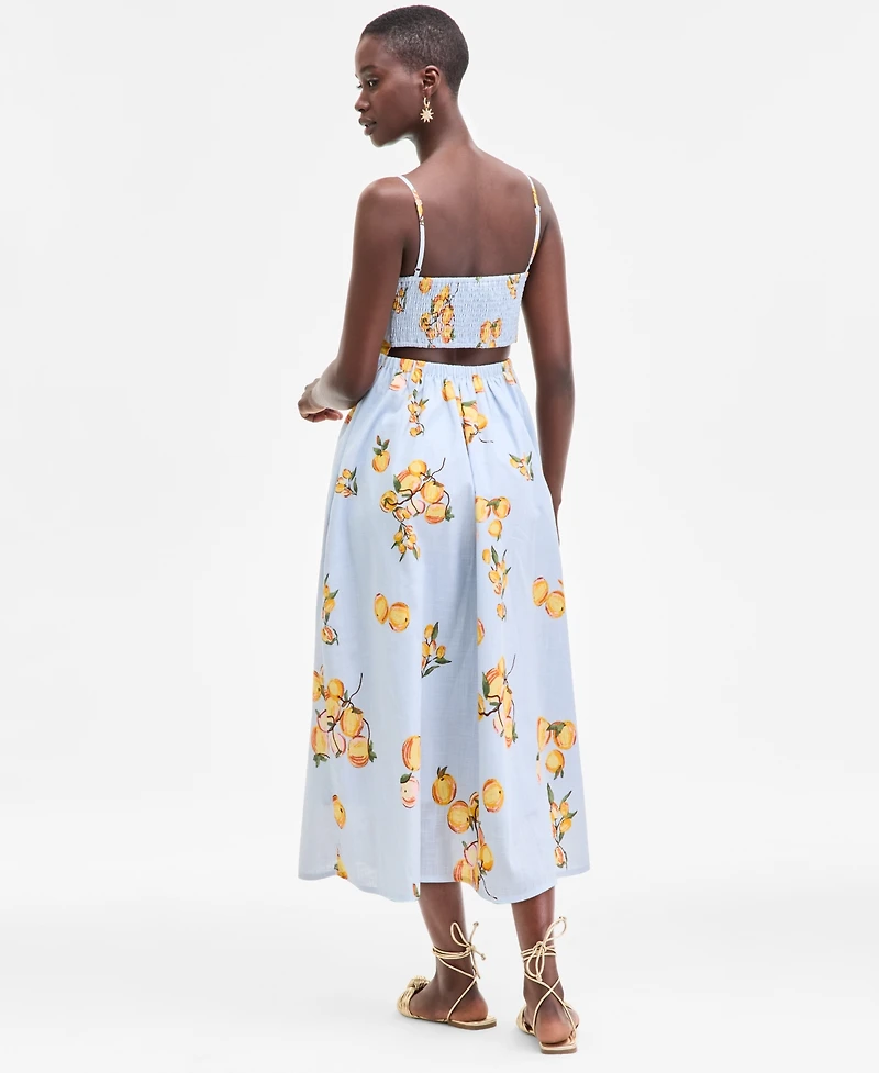 On 34th Women's Printed Cutout-Back Midi Dress, Exclusively at Macy's