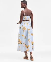 On 34th Women's Printed Cutout-Back Midi Dress, Exclusively at Macy's