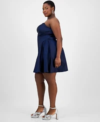 Emerald Sundae Trendy Plus Strapless Taffeta Dress